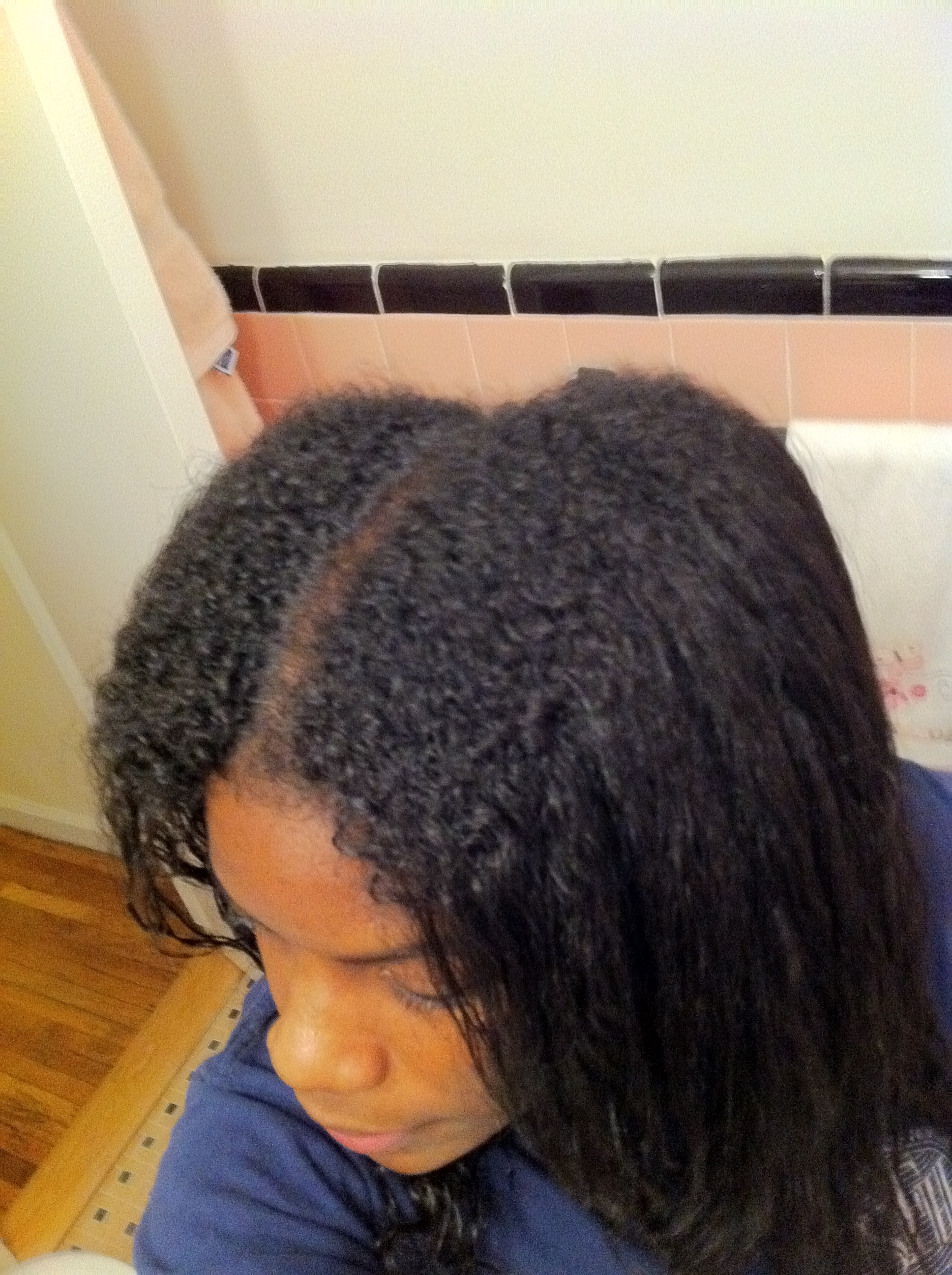 December 12, 2010 – 9 months of new growth on wet hair.